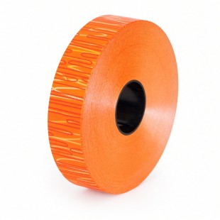Rolă panglică poliester portocalie cu model picături 3 cm pentru flori